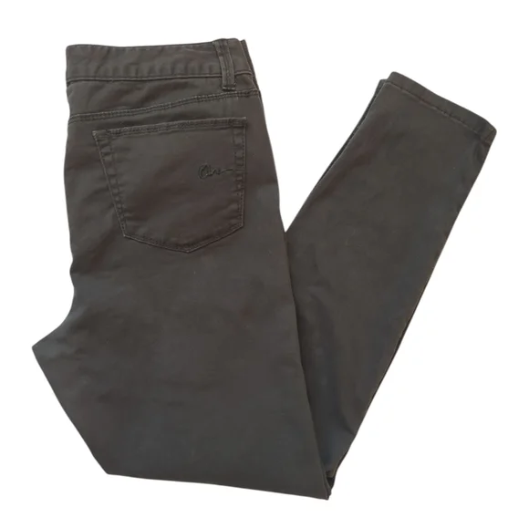 American Rag Cie Skinny Ankle Pants Junior 13R Black Olive Pockets - Picture 5 of 15